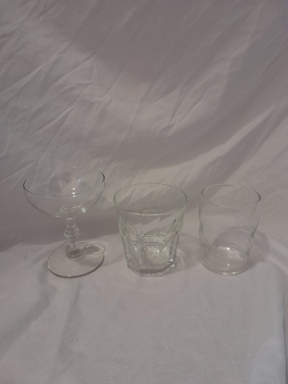 MCM Vintage Barware Set of 3 Libbey Georgian Coupe, Gibraltar Rocks, Swerve